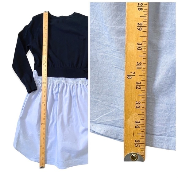 Carven Blue  'Oxford' contrast dress, Size S - Picture 13 of 14